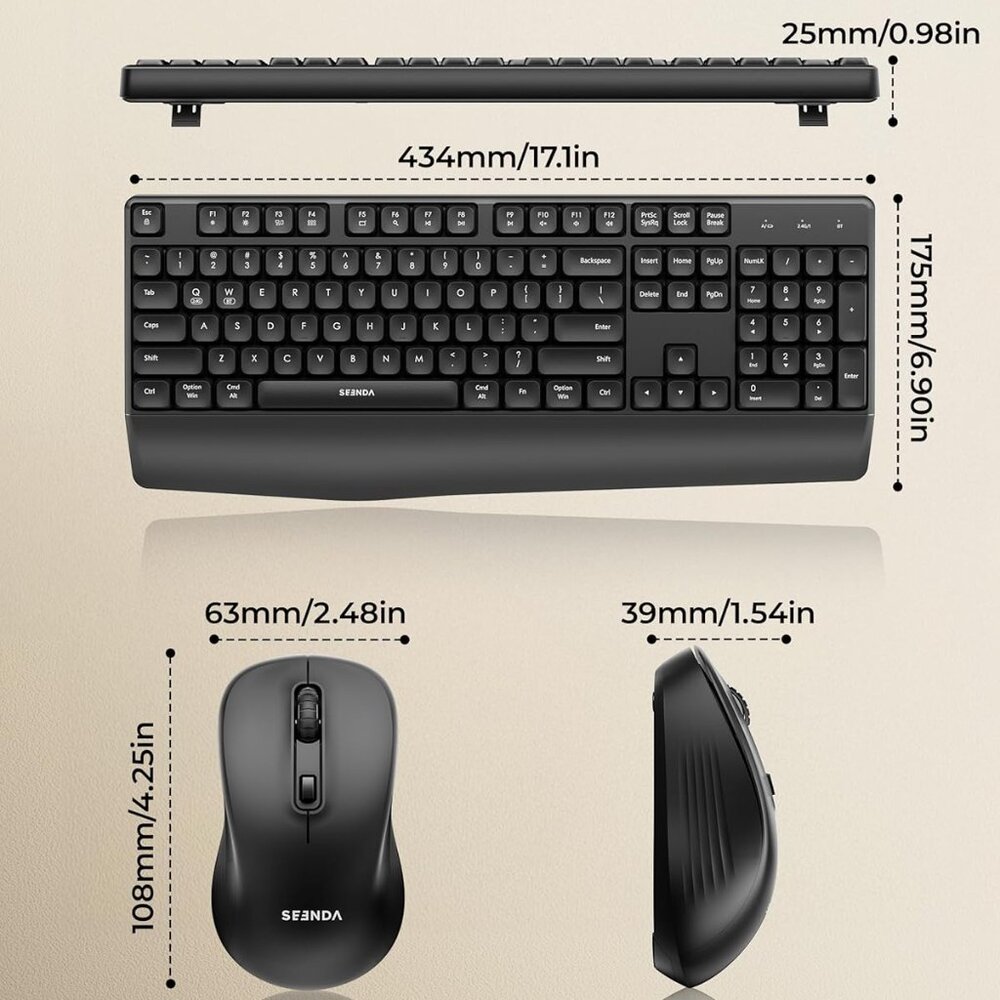 Wireless Bluetooth Keyboard & Mouse